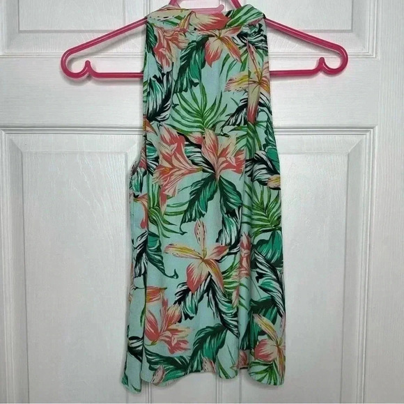 Minkpink Sunshine Coast Floral Print Tie Neck Halter Swing Top Size Small - Picture 11 of 16